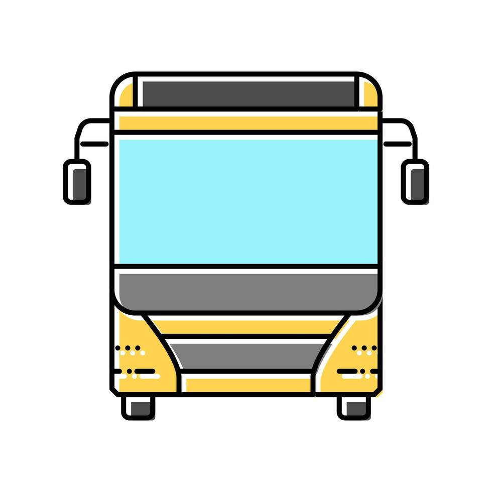 buss transport fordon Färg ikon vektor illustration