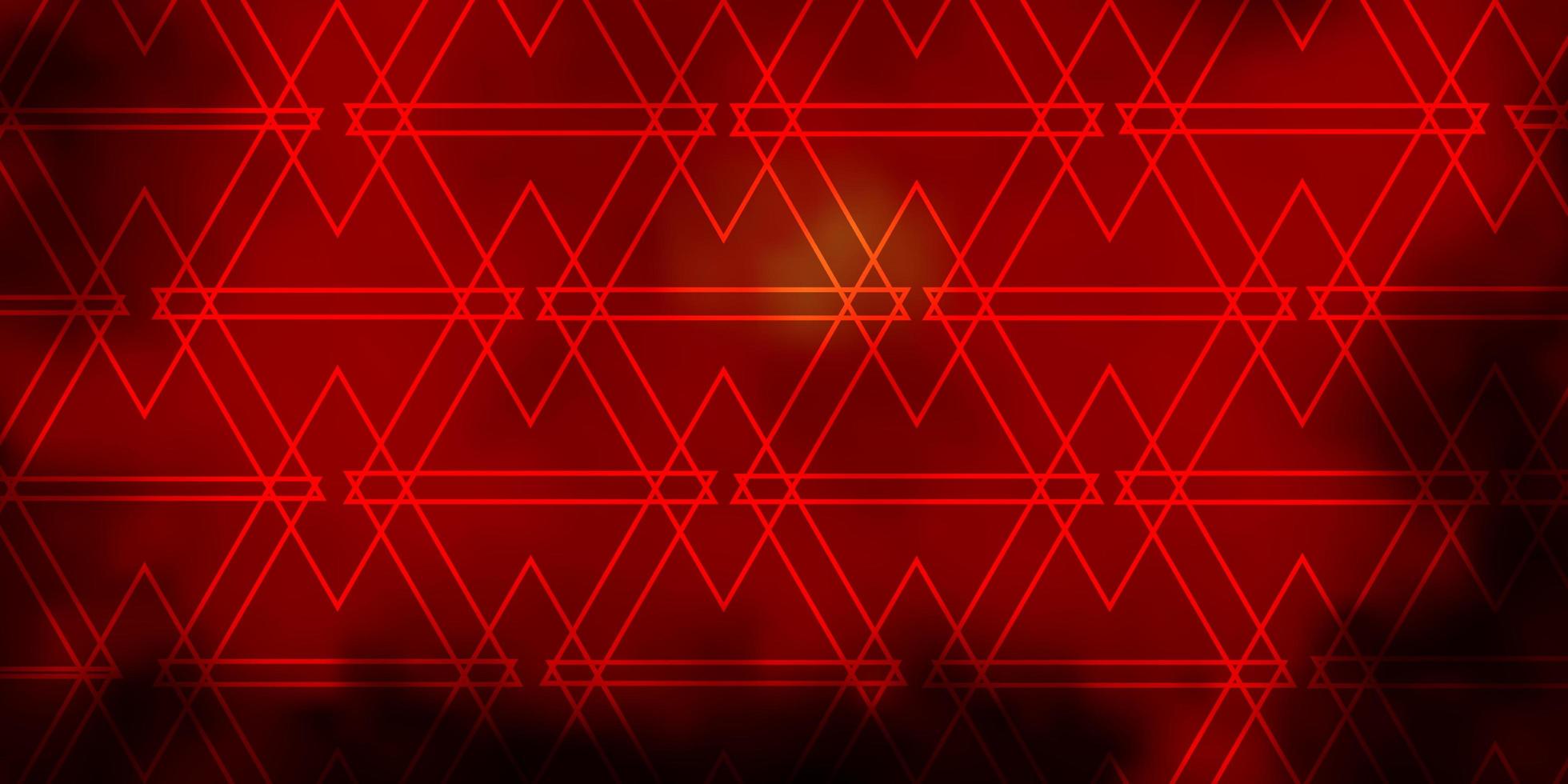 mörk orange vektor layout med linjer, trianglar.