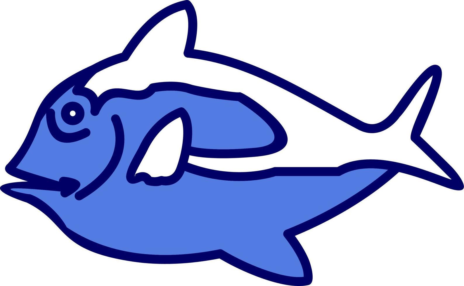 Vektorsymbol für blaue Tang-Fische vektor