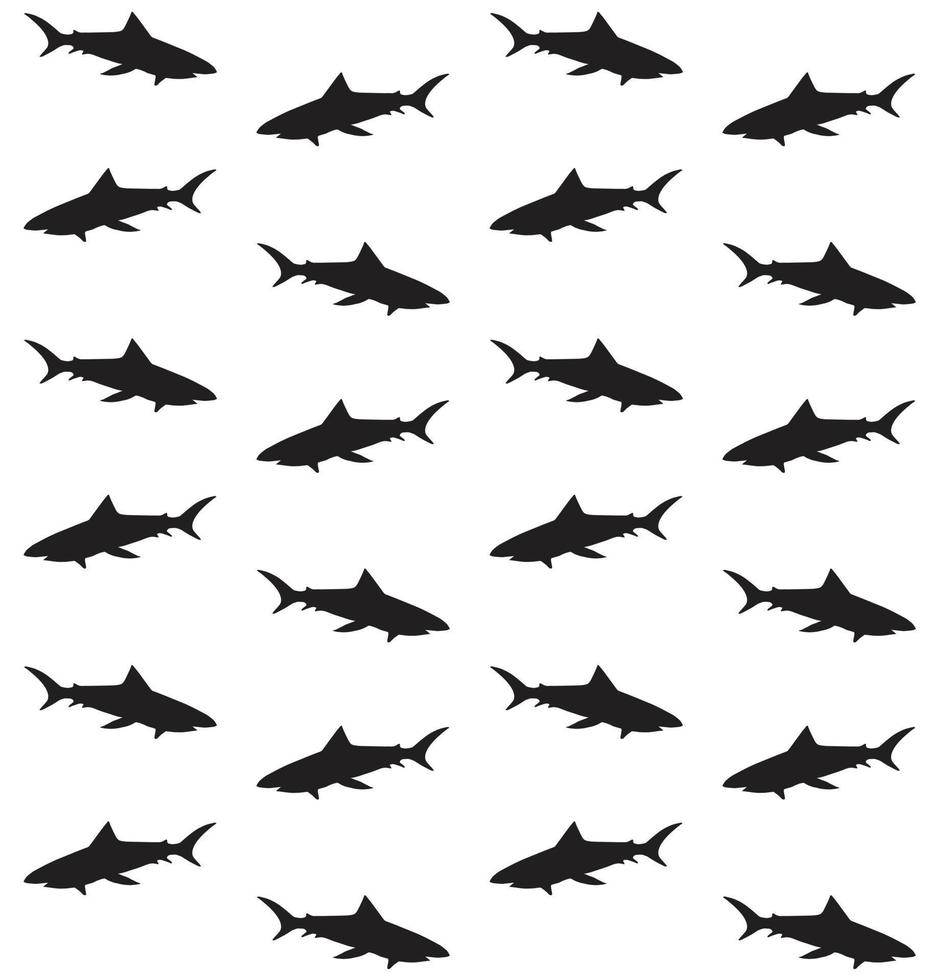 Vektor nahtlose Muster der Hai-Silhouette