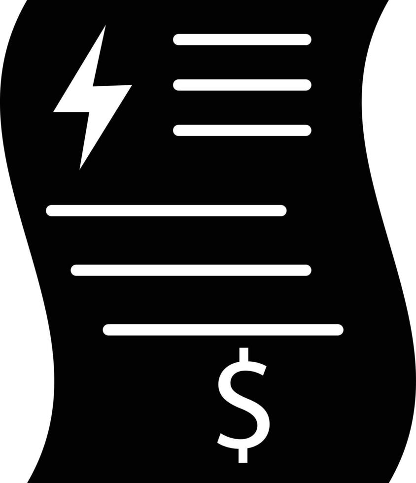 Stromrechnung reduzieren Symbol auf weißem Hintergrund. Zeichen der Energieversorgungsrechnungen. flacher Stil. vektor