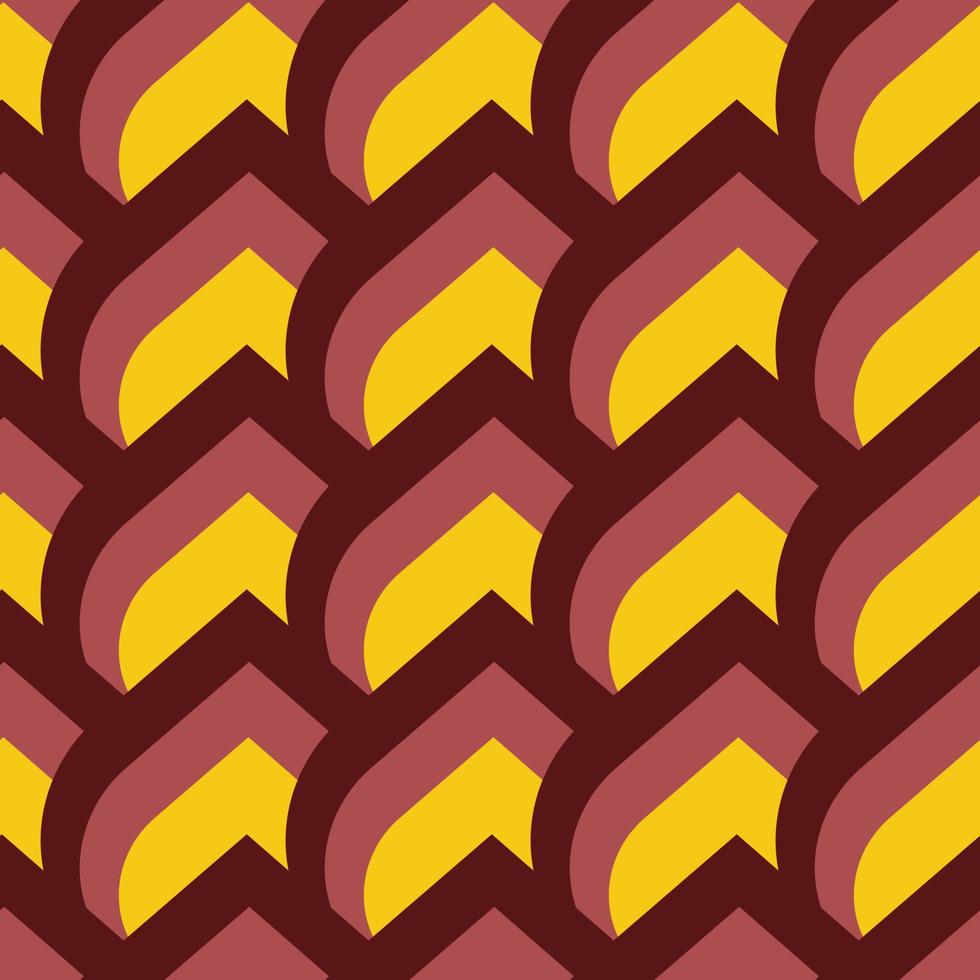 Vektor Musterdesign mit Skalen im groovigen Retro-Stil. Hintergrund, Tapete, Papier- oder Textildruck.