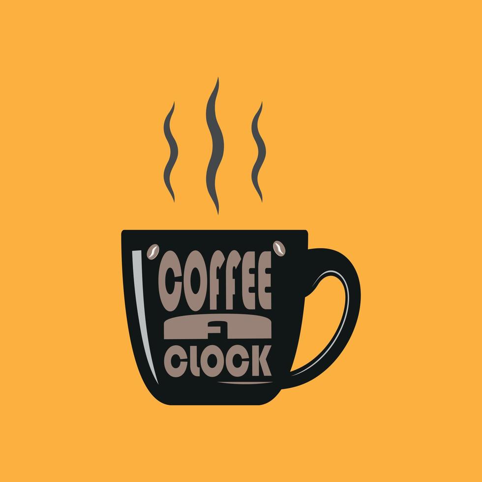 Schriftzug und Kaffee-Zitat-Illustration, Kaffee-T-Shirt-Design, druckfertig für Bekleidung, vektor