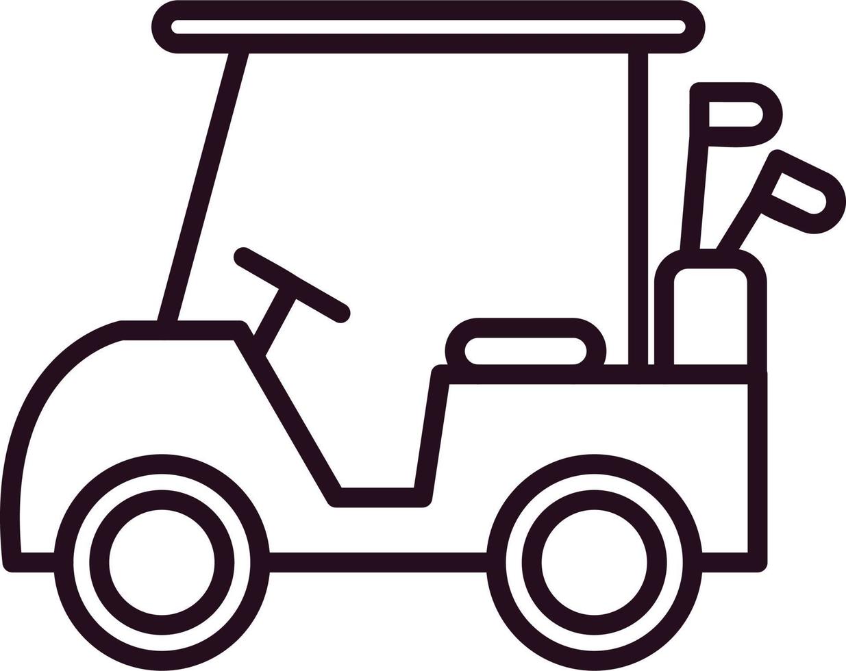 golf vagn vektor ikon
