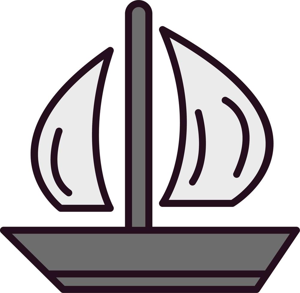 Segelboot-Vektorsymbol vektor