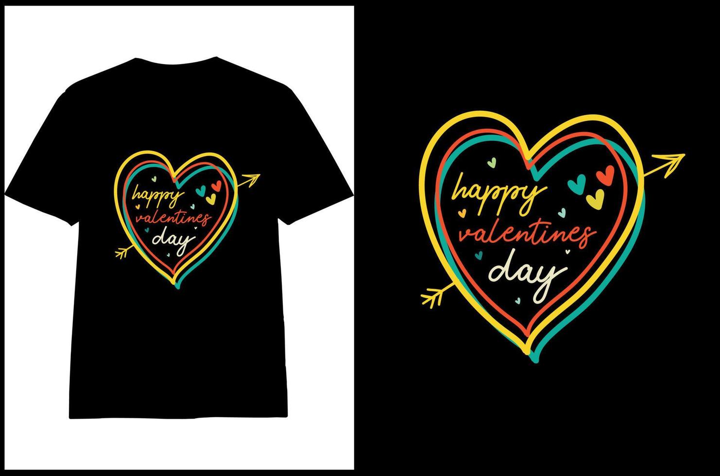 T-Shirt-Designs zum Valentinstag vektor