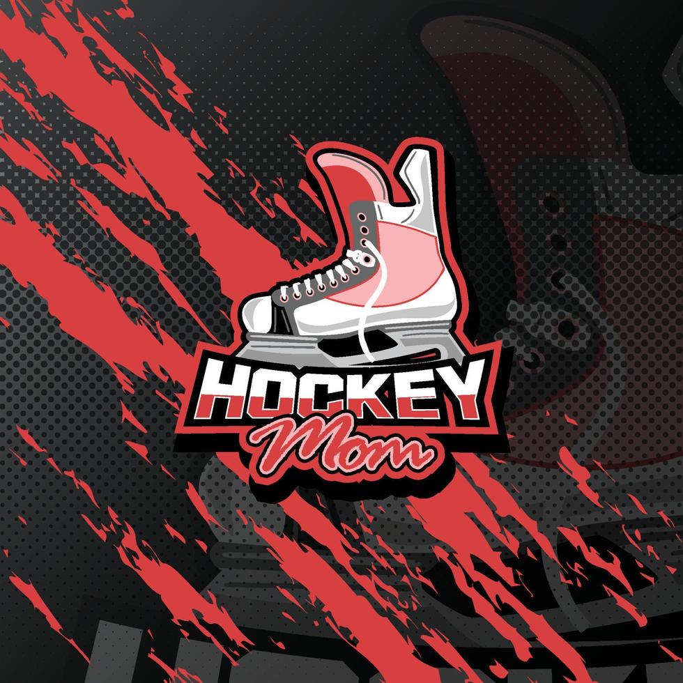 Frauen-Hockey-Logo für Esport-, Sport- oder Spielteam-Maskottchen. vektor
