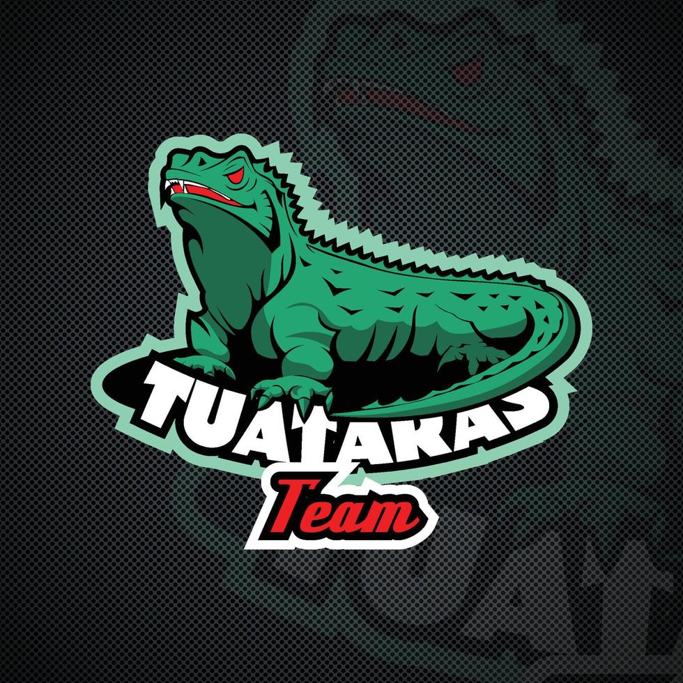 tuataras, reptil-logo-vorlage. eps 10 Vektorgrafiken. vektor