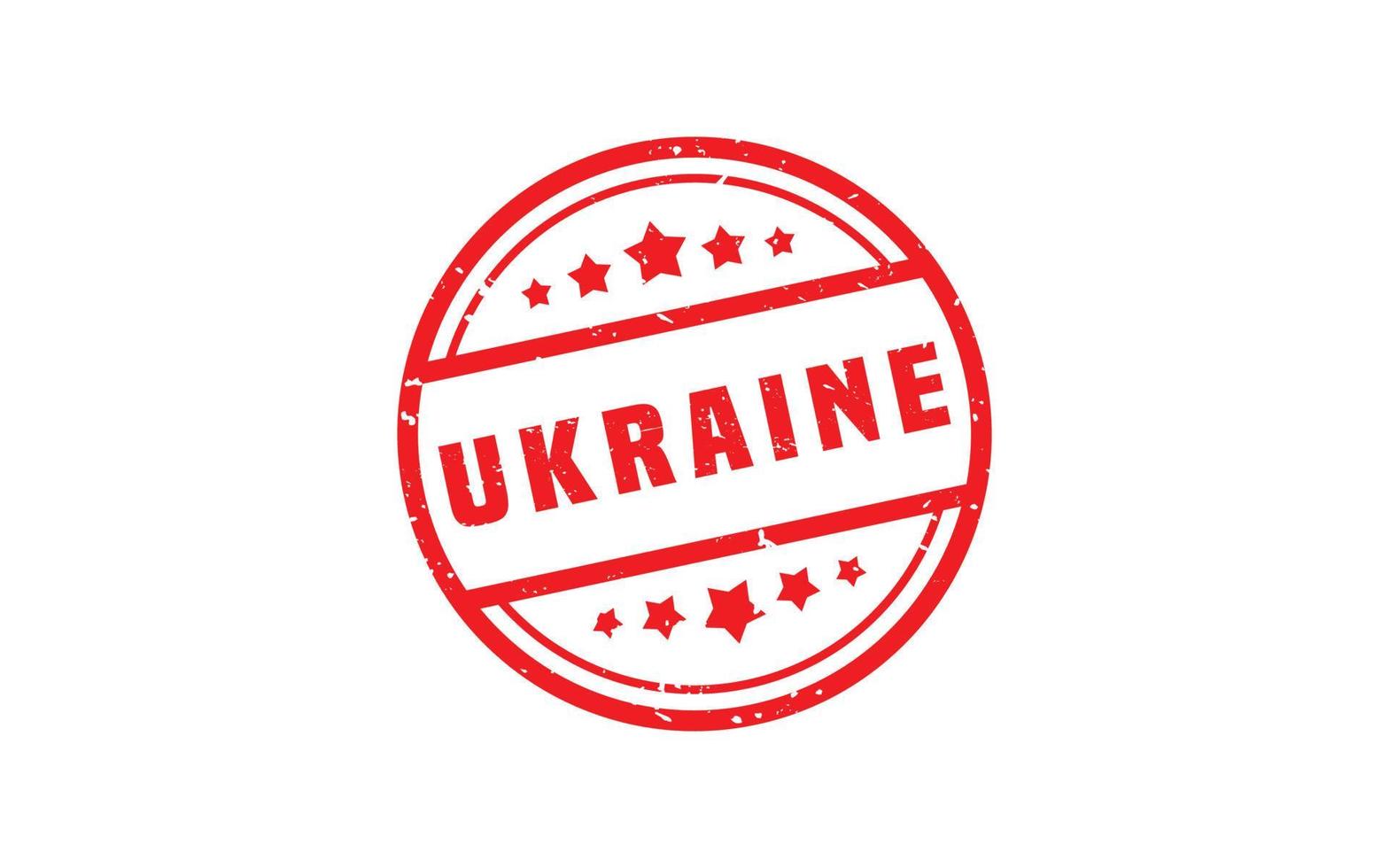 Ukraine-Stempel mit Grunge-Stil auf weißem Hintergrund vektor