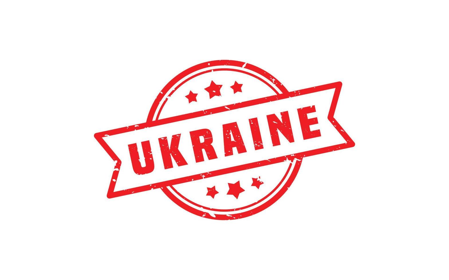 Ukraine-Stempel mit Grunge-Stil auf weißem Hintergrund vektor