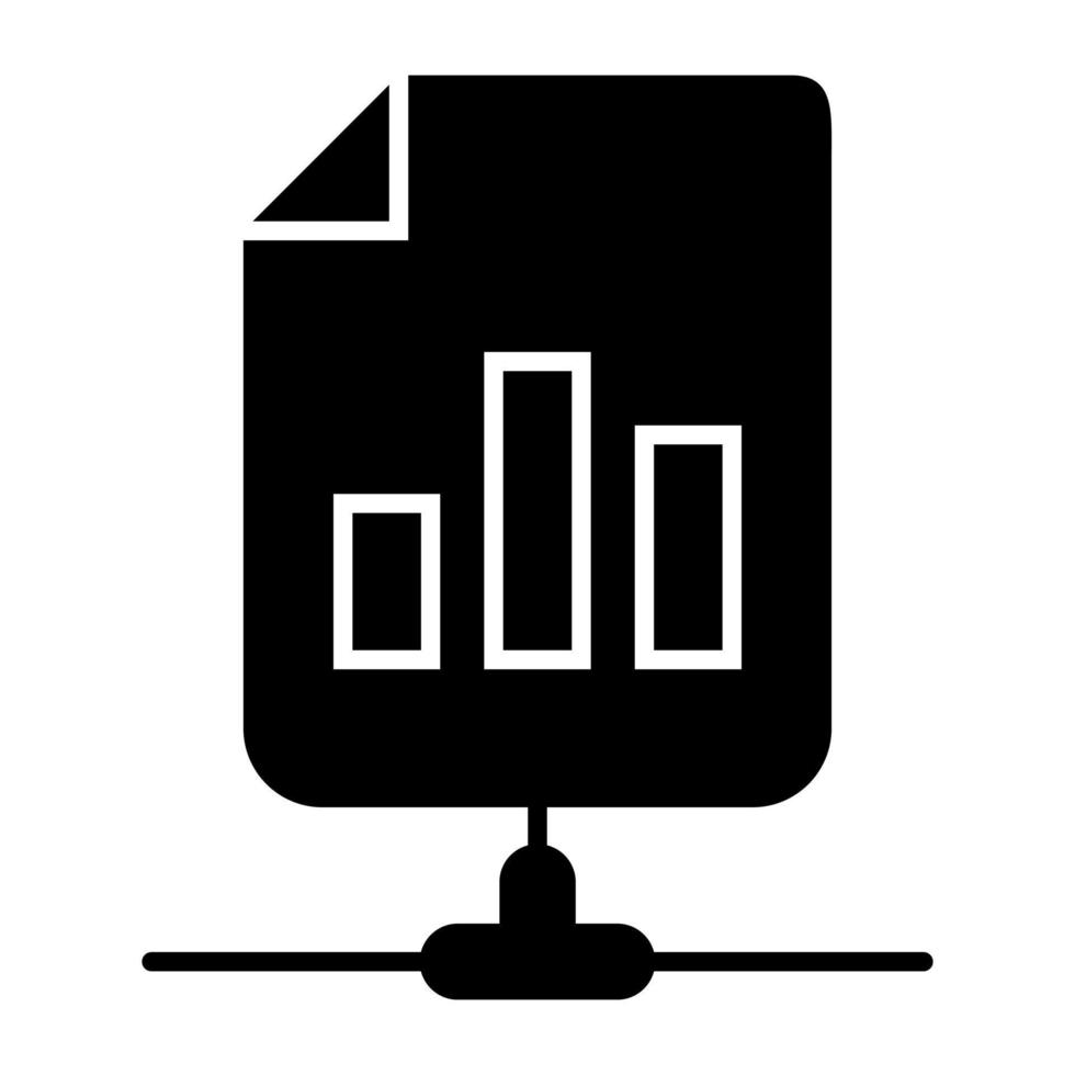 eine Glyphen-Design-Ikone des Geschäftsberichts vektor