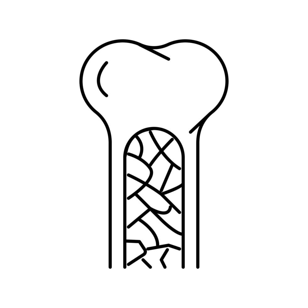 Abbildung des Symbols für die Knochenmarklinie vektor