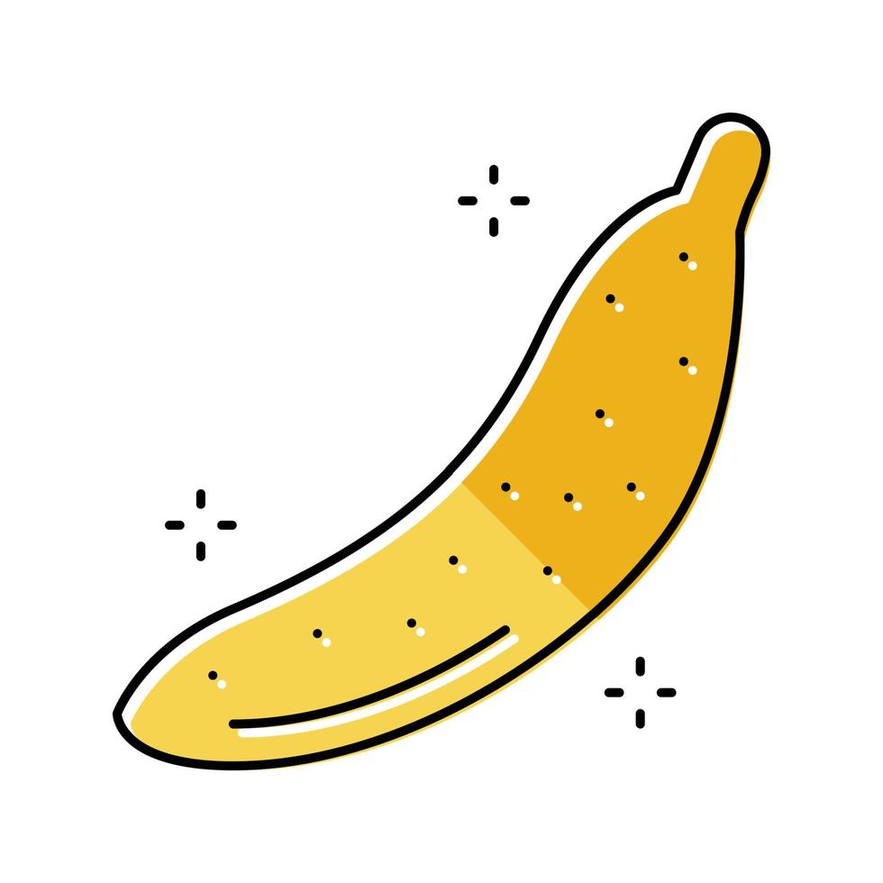 Bananengelee Süßigkeiten Gummibärchen Farbe Symbol Vektor Illustration