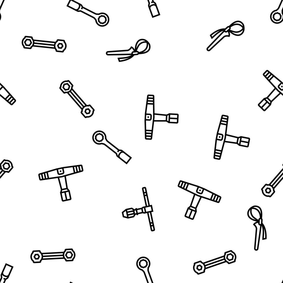 Schraubenschlüssel Werkzeug Schraubenschlüssel Reparatur Vektor nahtlose Muster