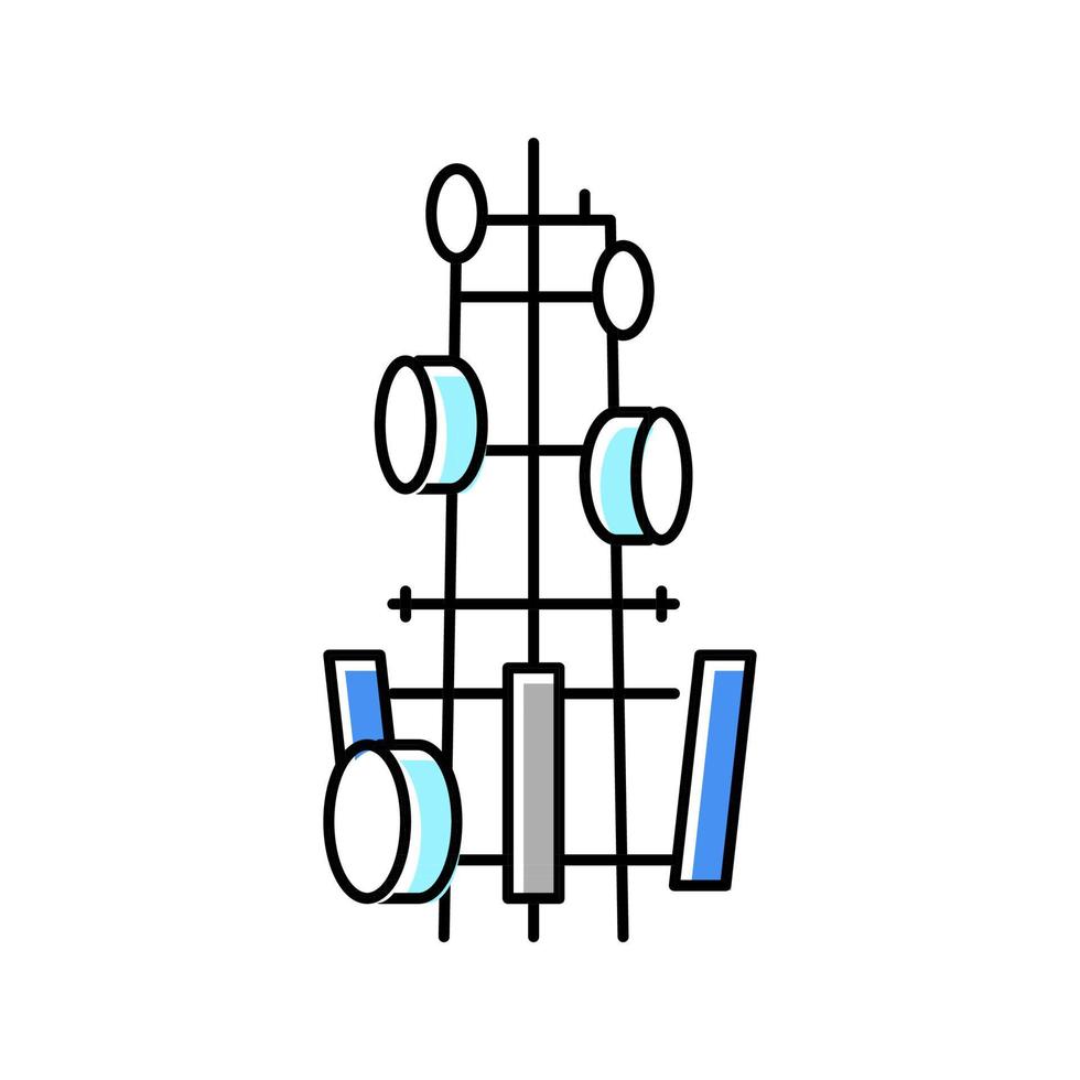 antennenausrüstung farbe symbol vektor illustration