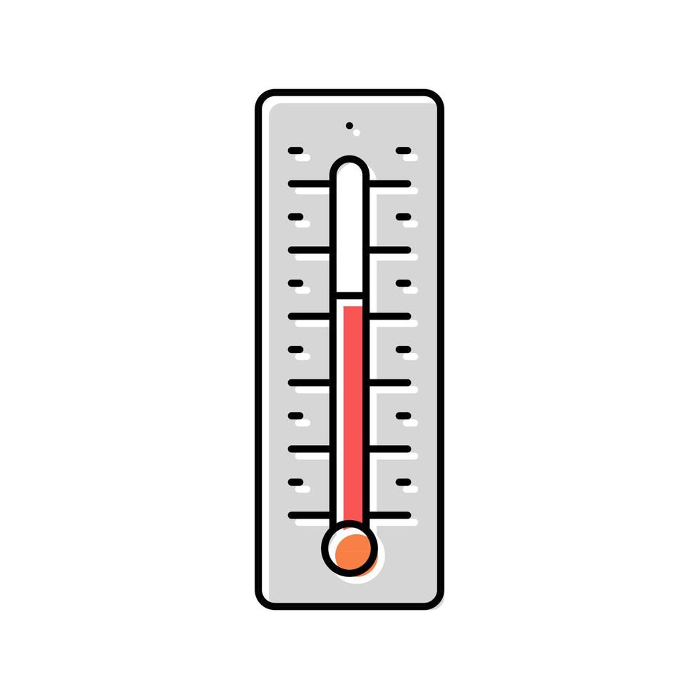 thermometer zubehör farbe symbol vektor illustration