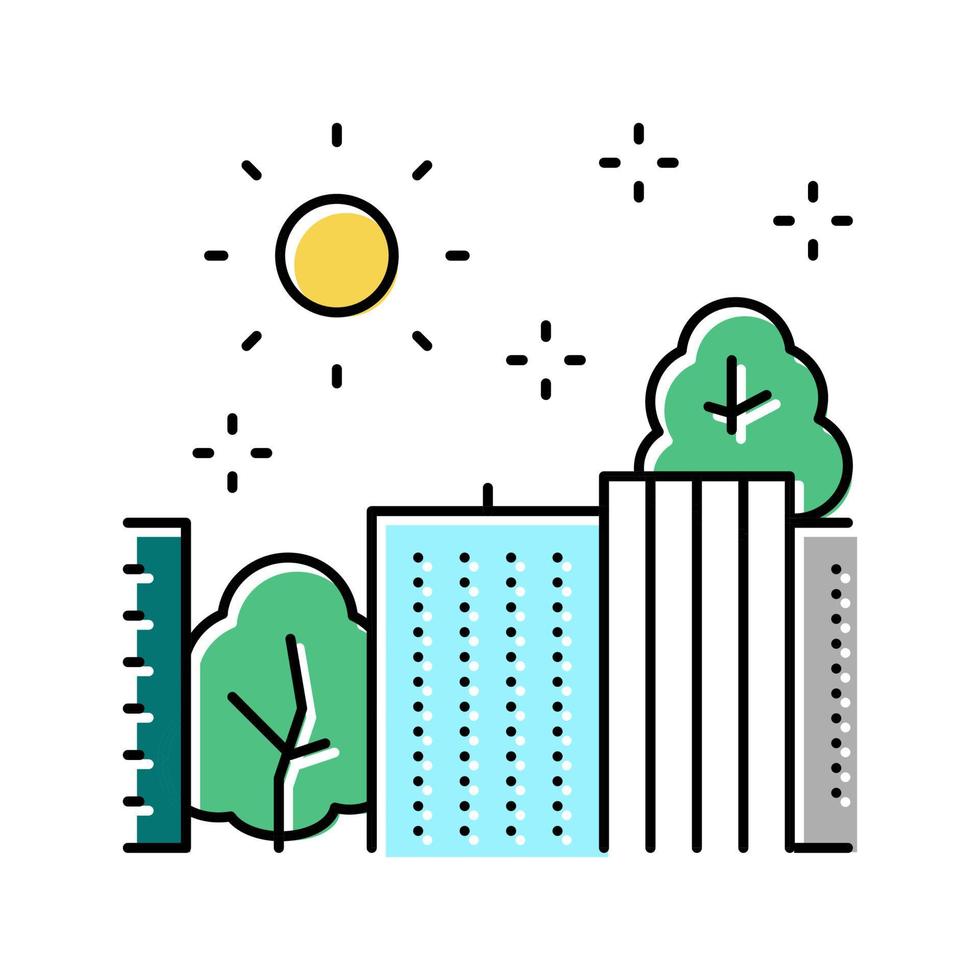 ökologisch saubere Stadt Farbsymbol Vektor Illustration