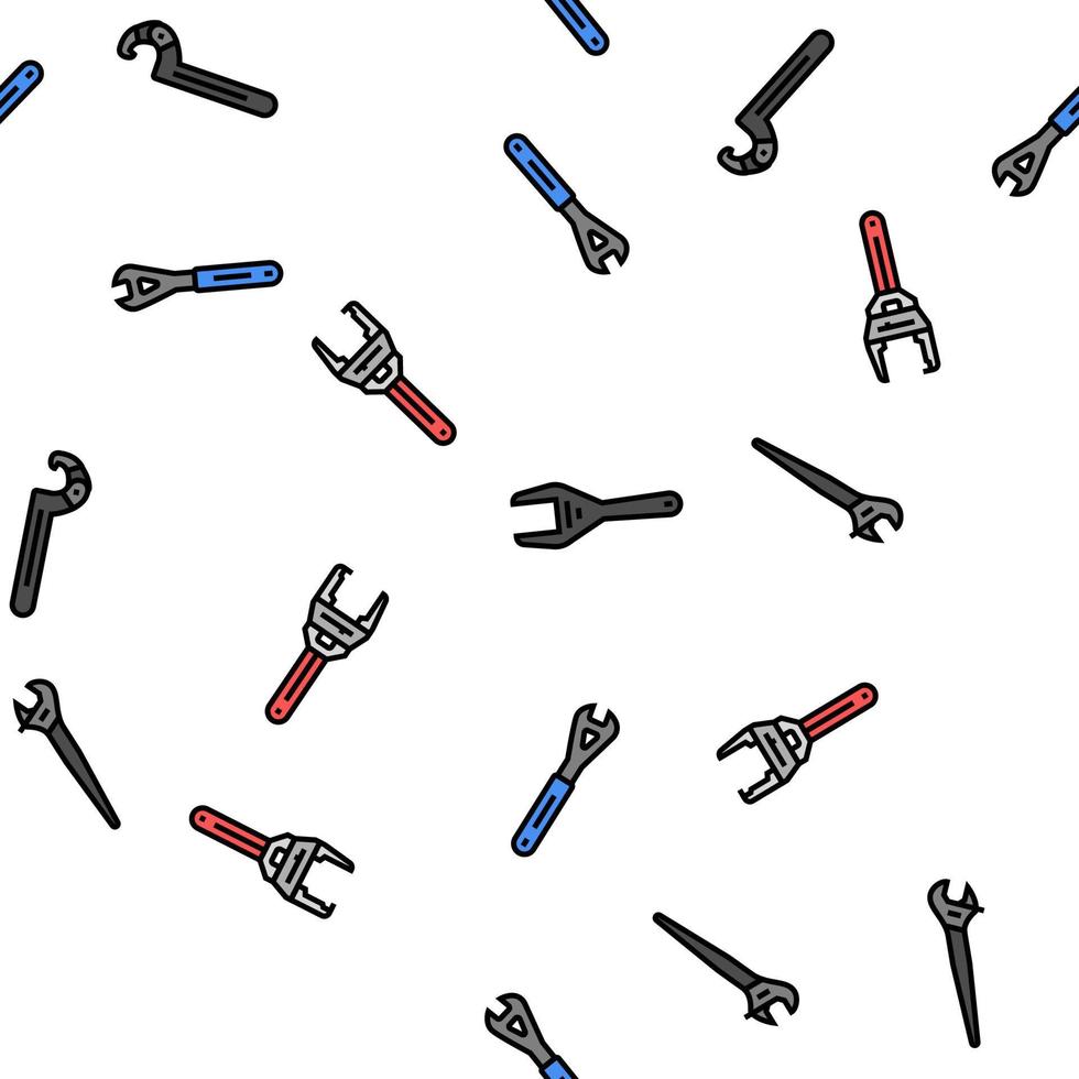 Schraubenschlüssel Werkzeug Schraubenschlüssel Reparatur Vektor nahtlose Muster