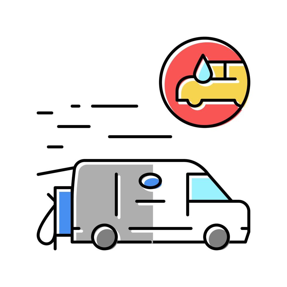 mobil biltvätt färg ikon vektor illustration