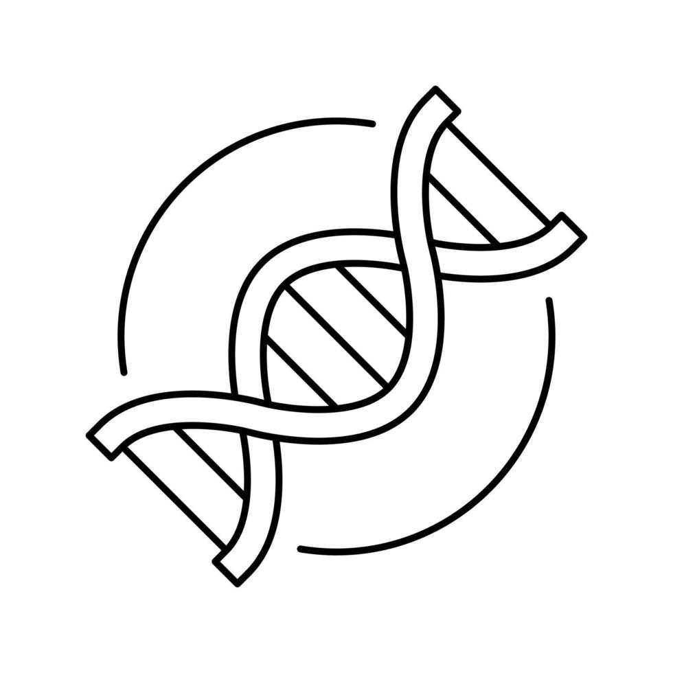 DNA-Forschungslinie Symbol-Vektor-Illustration vektor