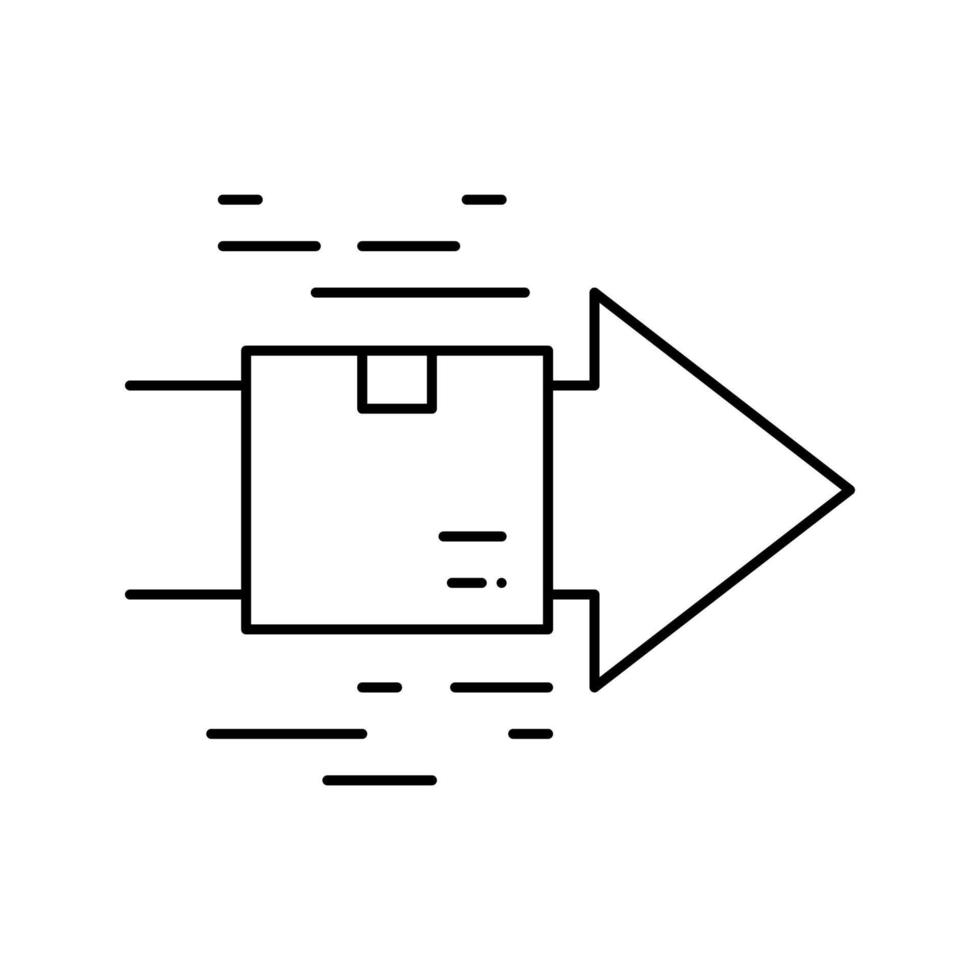 schnelle lieferung kostenlose versandlinie symbol vektorillustration vektor