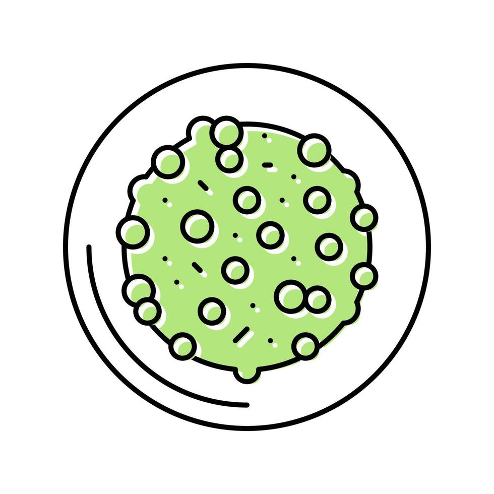 gekochte Erbsen Gericht Farbe Symbol Vektor Illustration