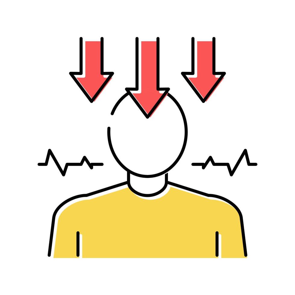 neuros psykologisk sjukdom färg ikon vektor illustration