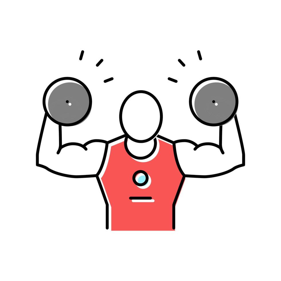 Powerlifting Sport Farbsymbol Vektor Illustration