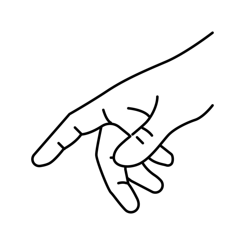 Berühren Sie mit der Fingerlinie Symbol-Vektor-Illustration vektor