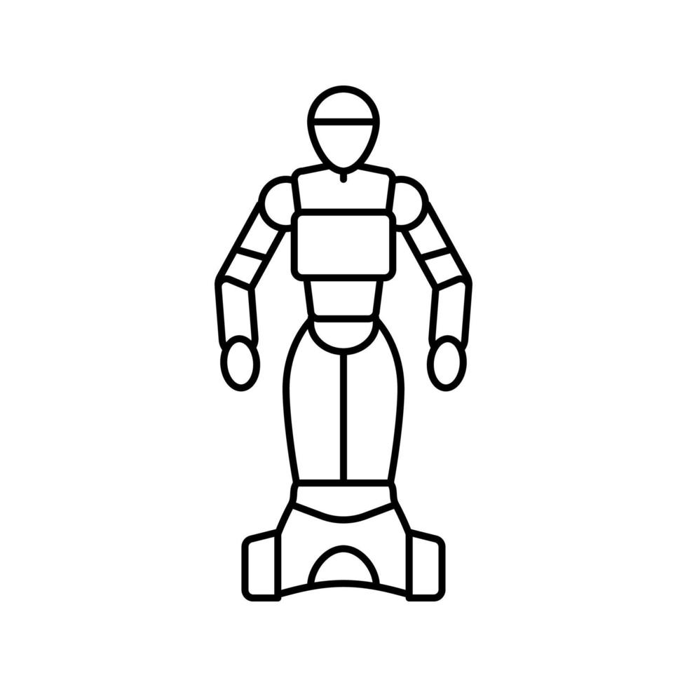 künstliche Roboterlinie Symbol Vektor Illustration