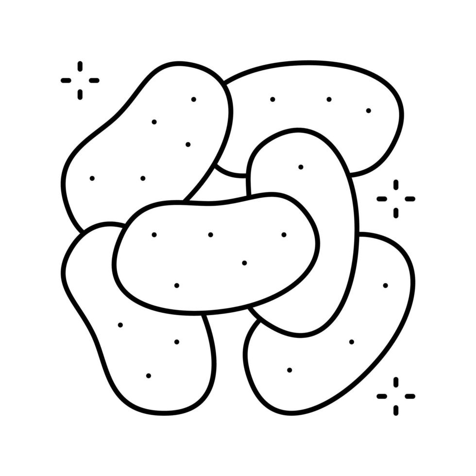 gummi gelé godis klibbig linje ikon vektor illustration