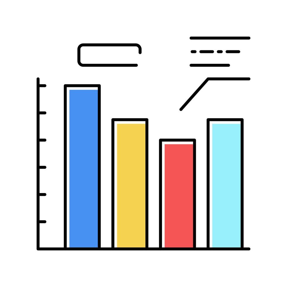 infographic analys färg ikon vektor illustration tecken