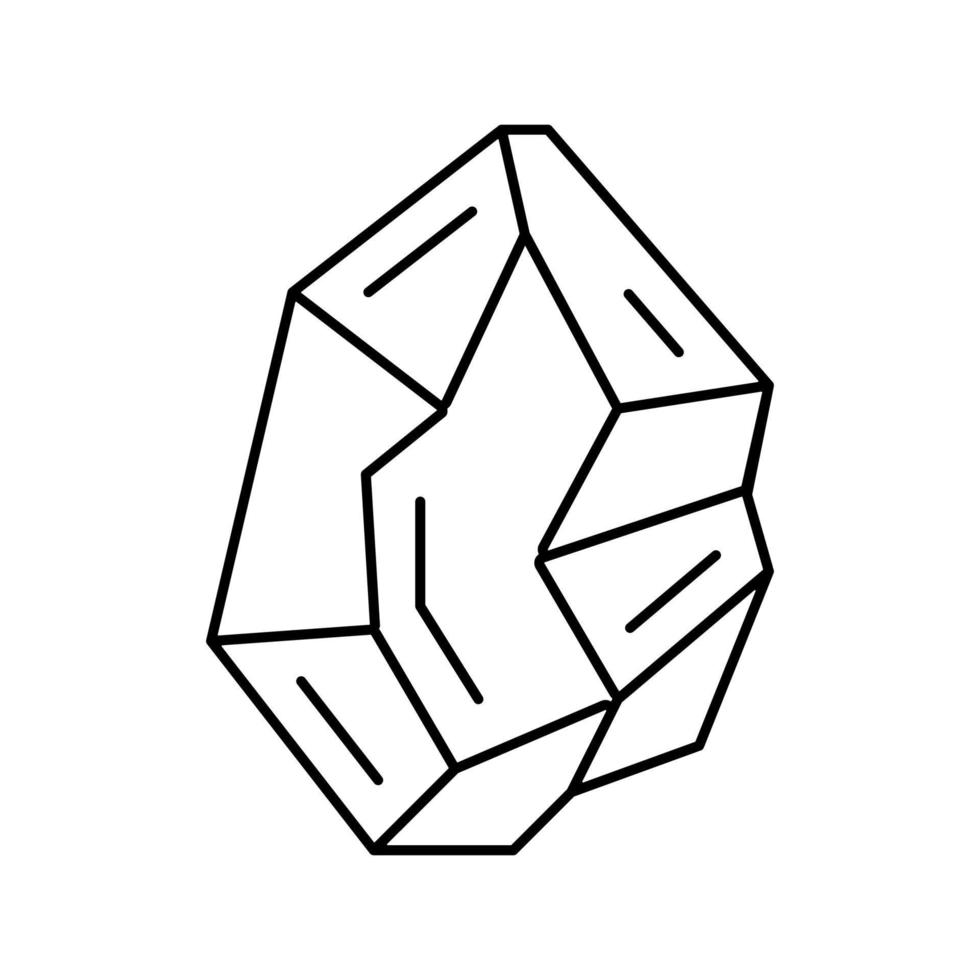 kristall magisk linje ikon vektorillustration vektor