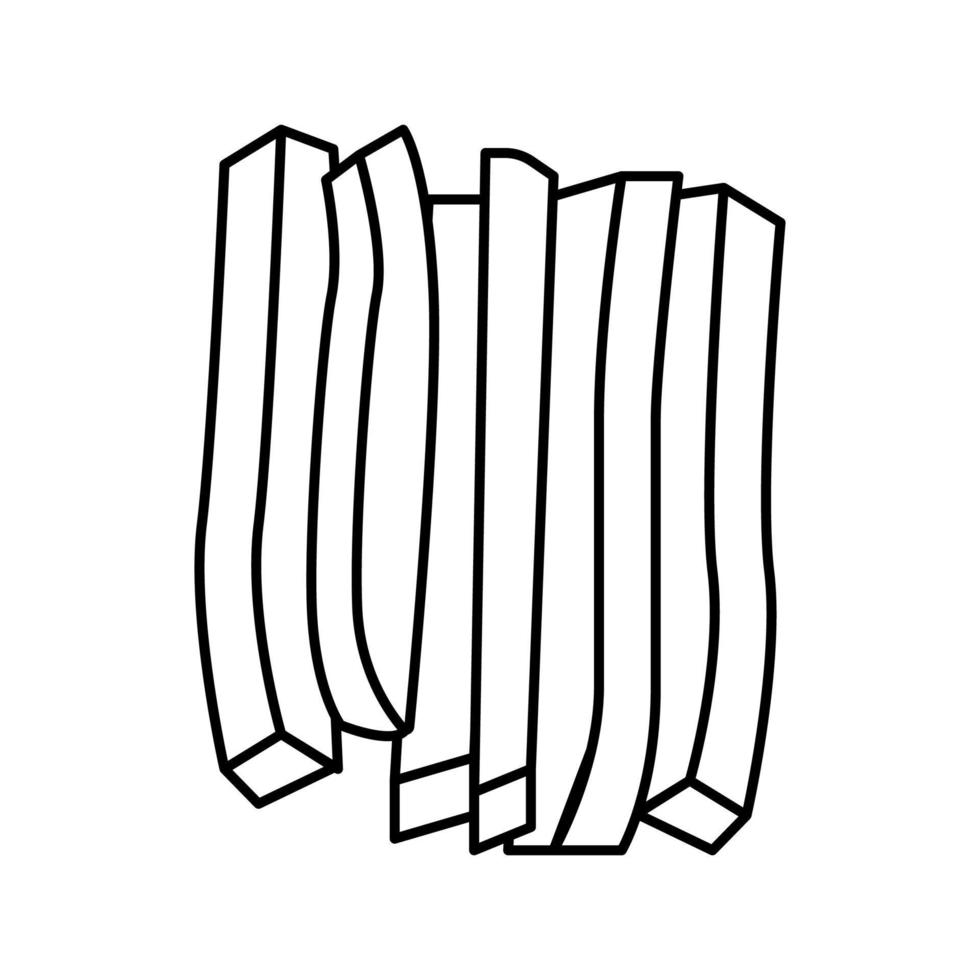 Sticks schneiden Auberginen Symbol Leitung Vektor Illustration