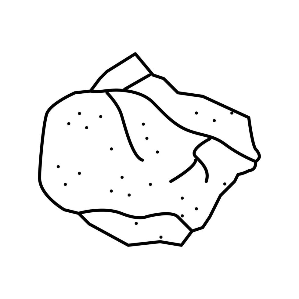 kvartsit sten sten linje ikon vektor illustration