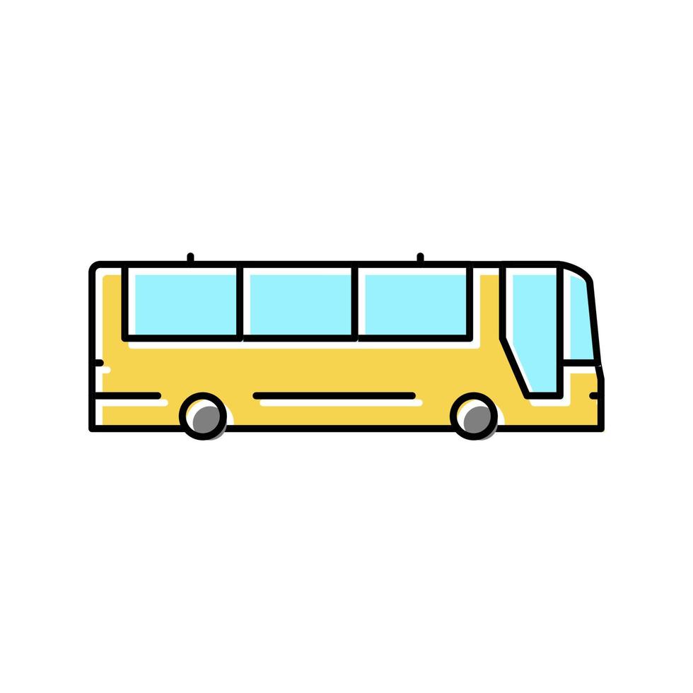 Bustransport Farbe Symbol Vektor Illustration