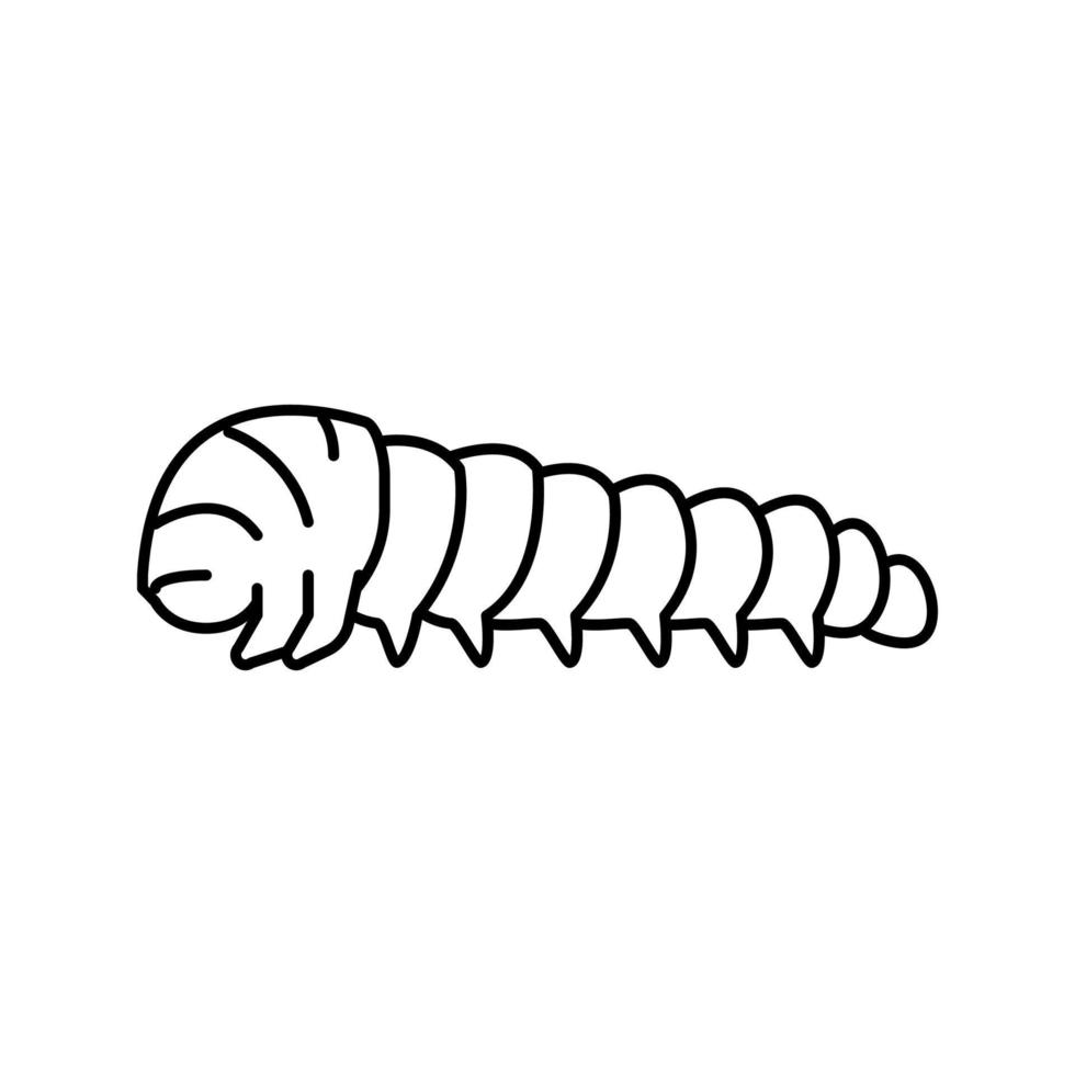 Raupe Insekt Symbol Leitung Vektor Illustration