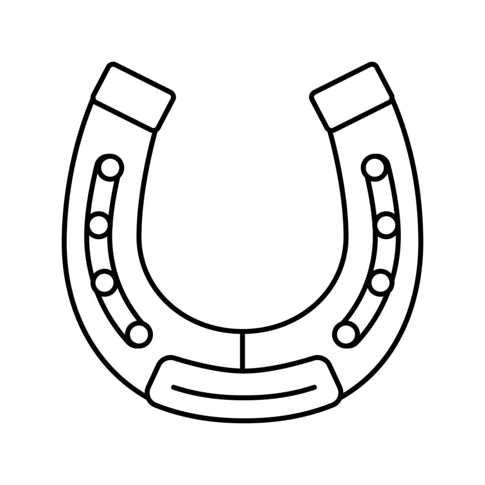 Hufeisen Werkzeuglinie Symbol Vektor Illustration