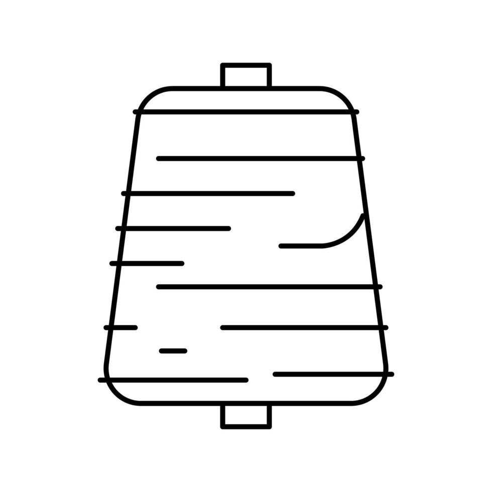 Fadenrolle Textillinie Symbol Vektor Illustration