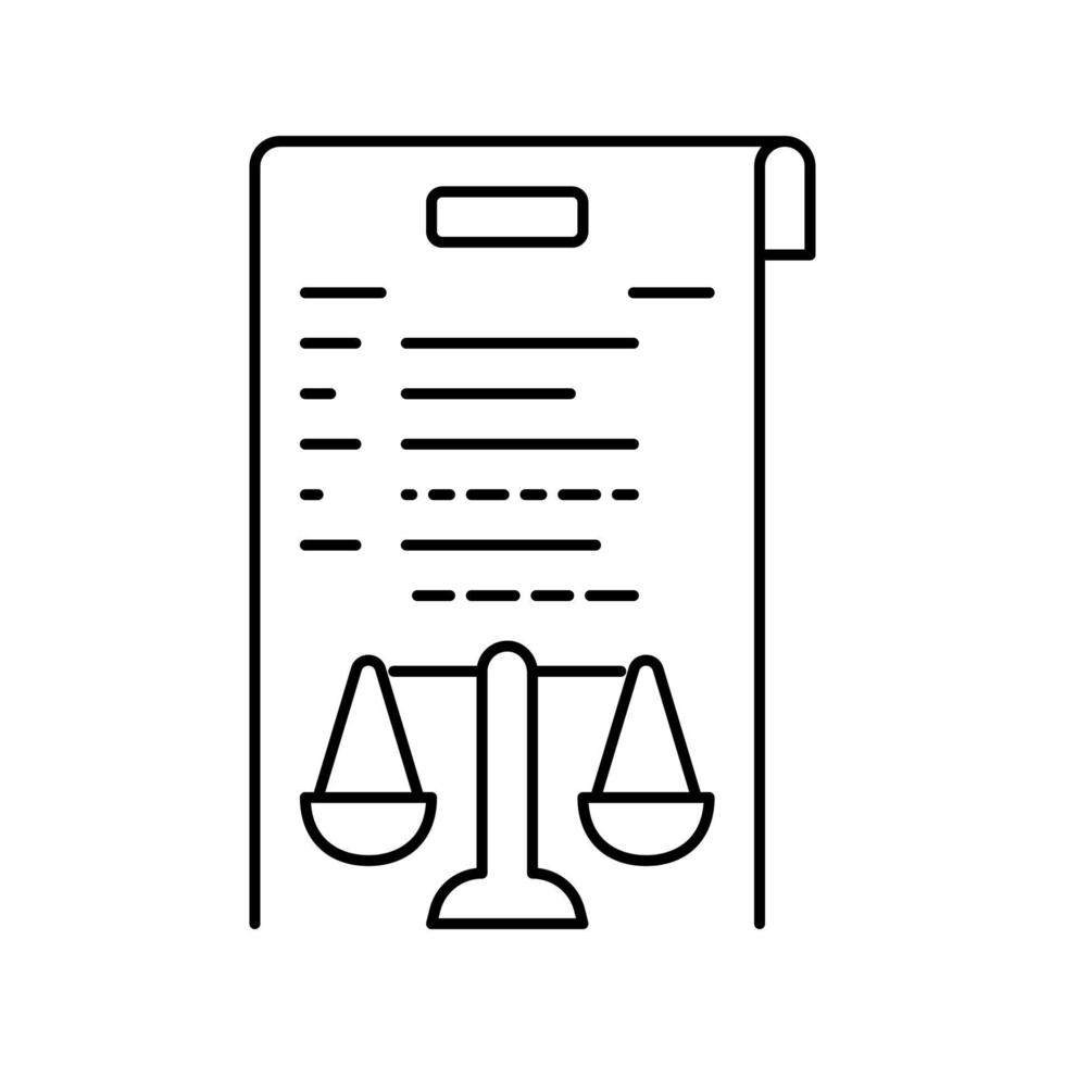 Due-Diligence-Linie Symbol Vektor Illustration