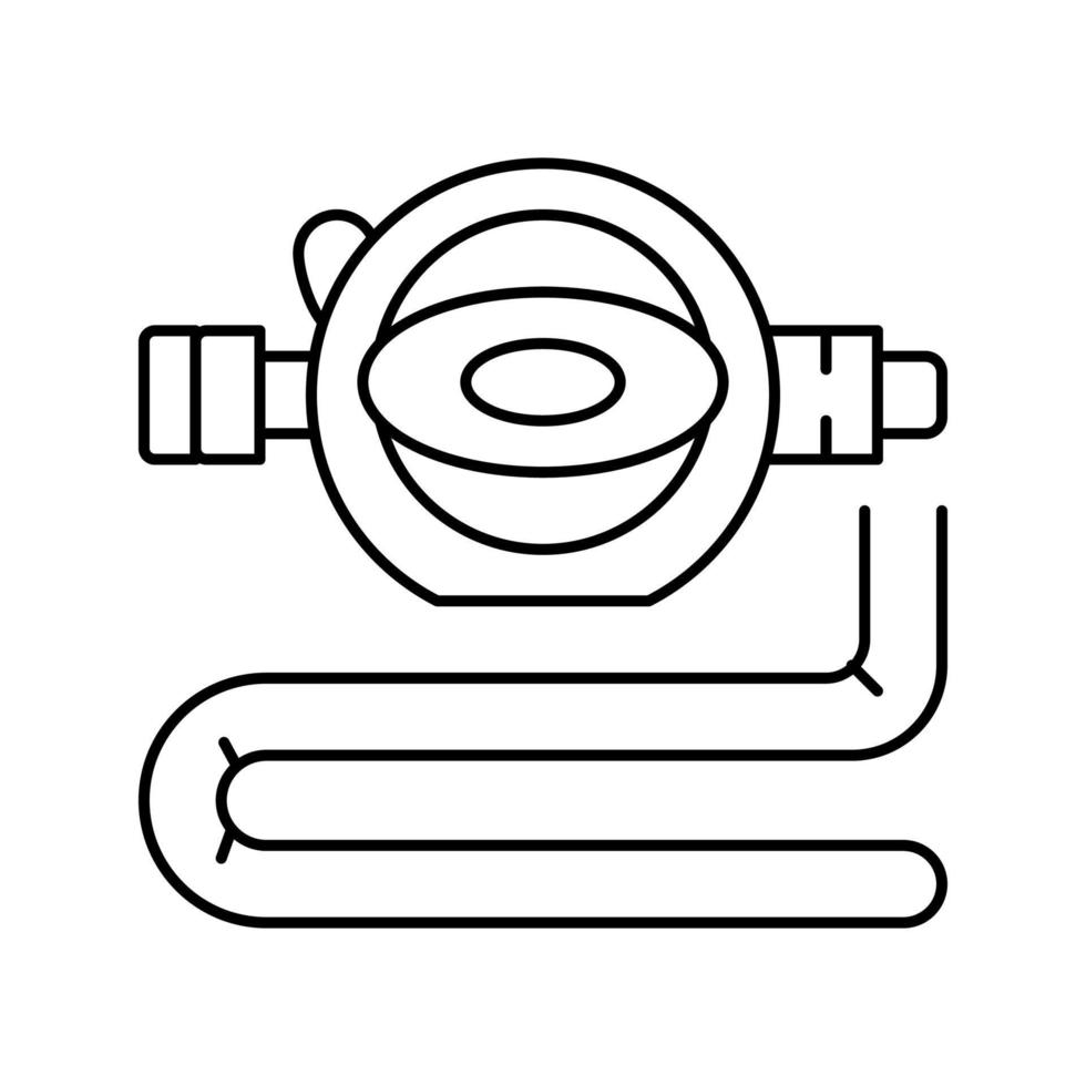 Taucher-Atem-Tool-Linie-Symbol-Vektor-Illustration vektor