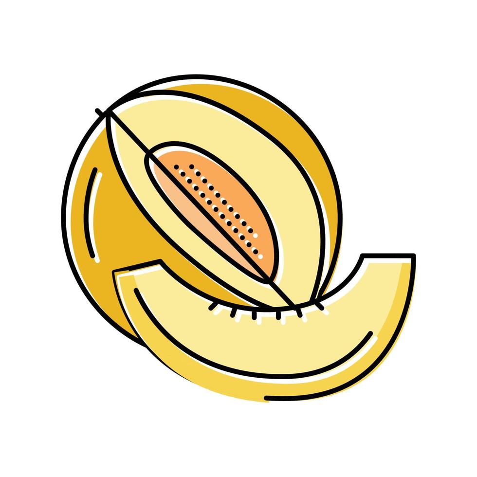 skiva skära melon Färg ikon vektor illustration