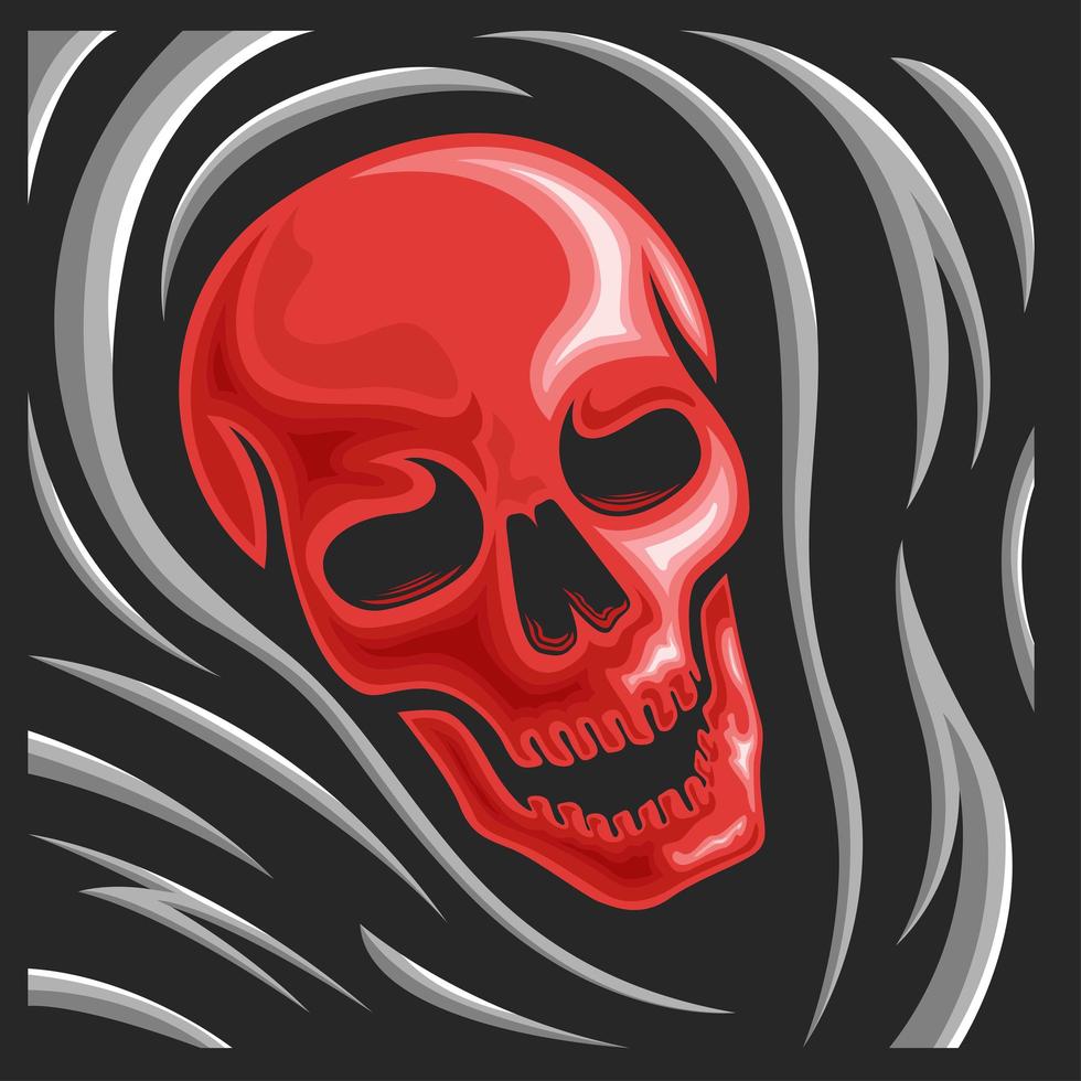 skull of grim reaper logo vektor