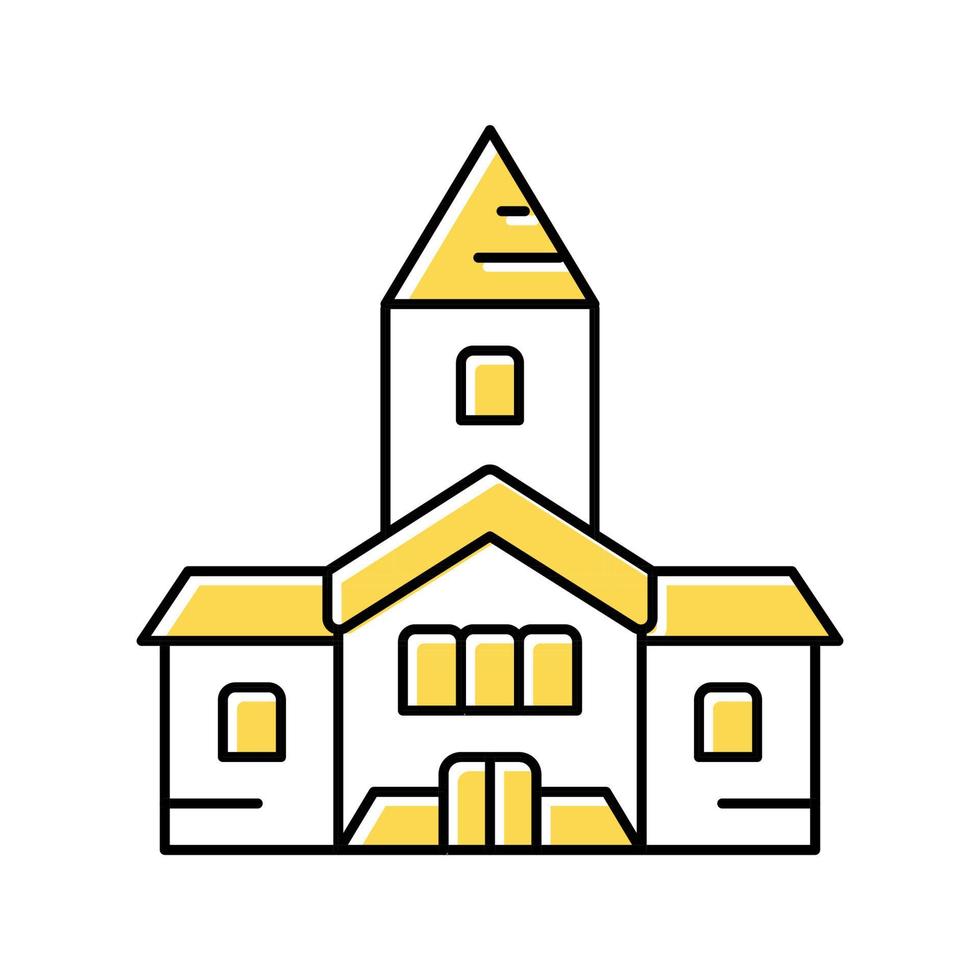 kyrkobyggnad färgikon vektorillustration vektor