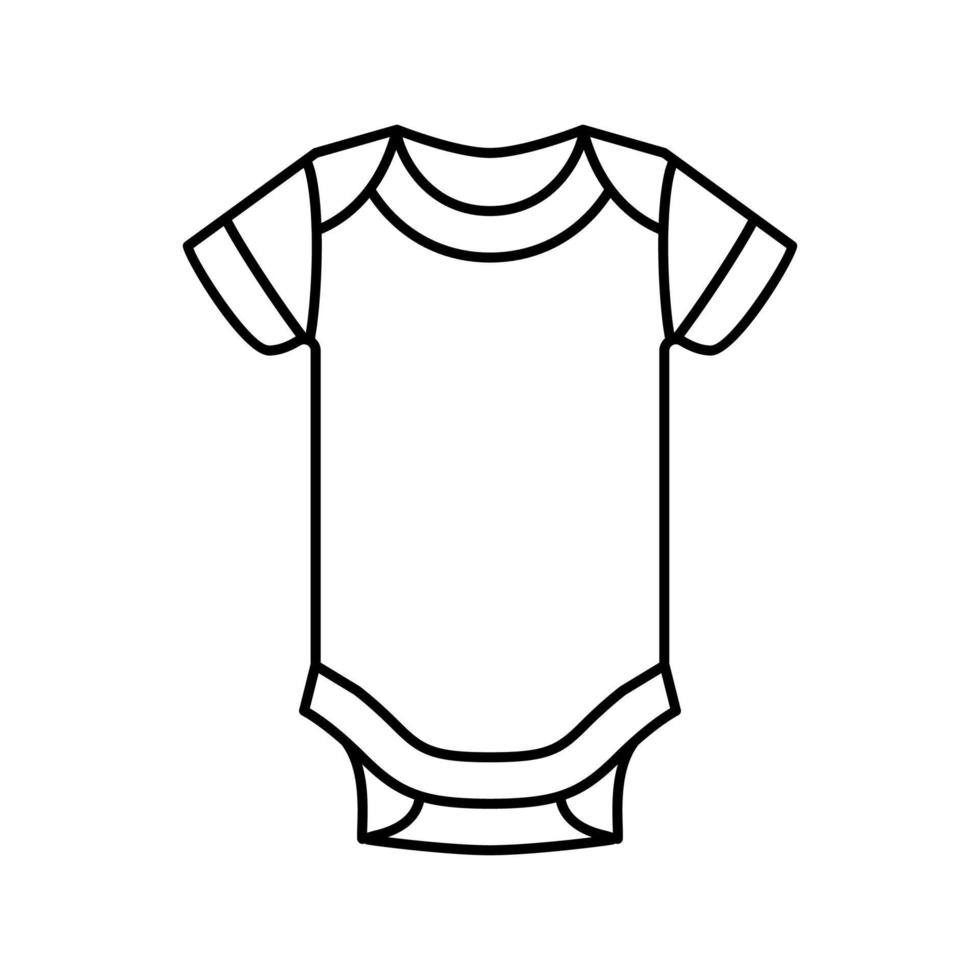 Body Langarm Baby Tuch Symbol Leitung Vektor Illustration