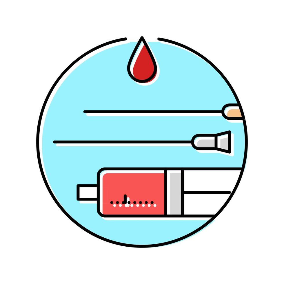 delning nålar HIV överföring Färg ikon vektor illustration