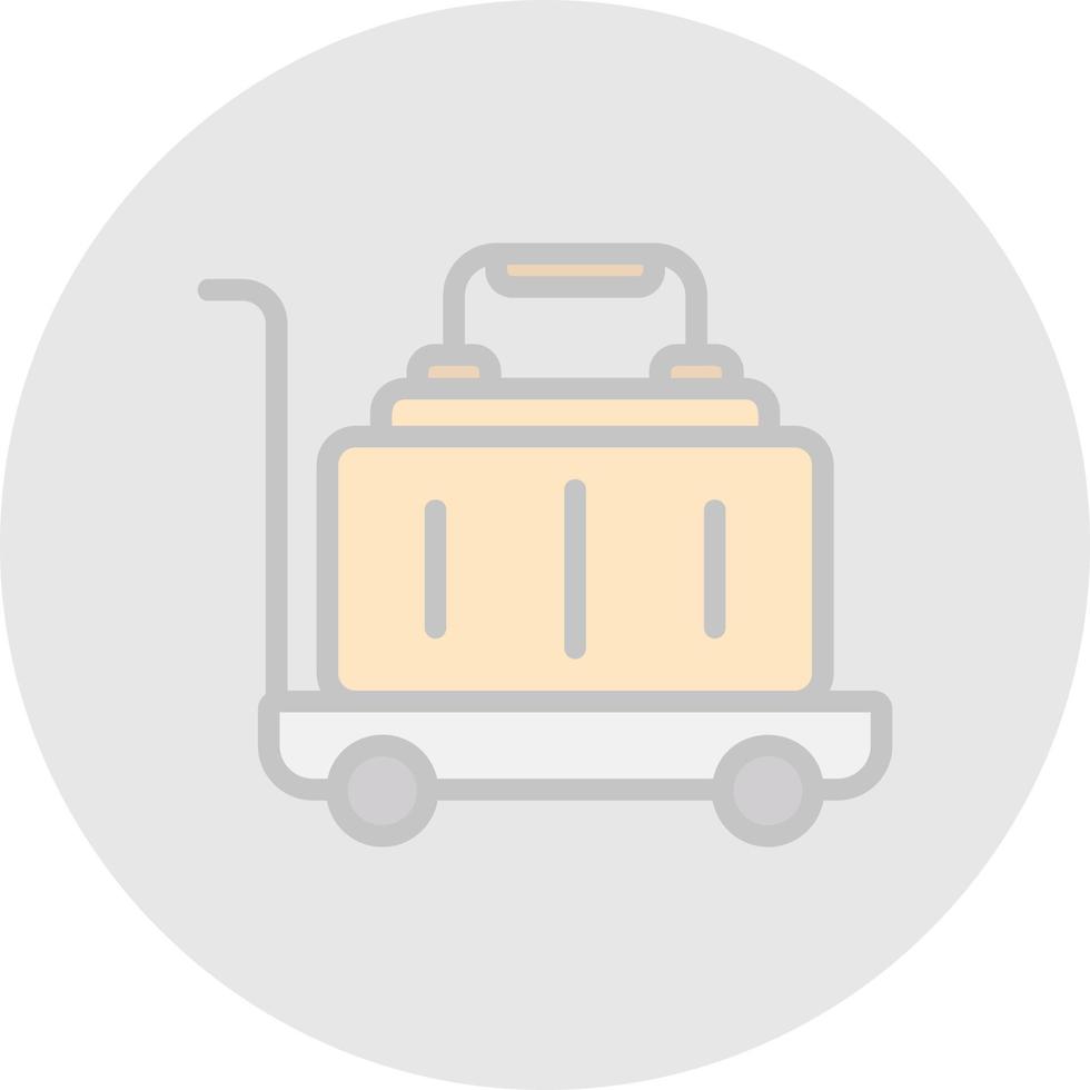 bagage vagn vektor ikon