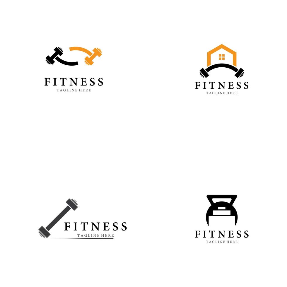 Fitness-Logo-Icon-Set vektor