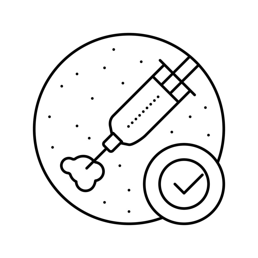 Kortikosteroid-Injektionslinie Symbol-Vektor-Illustration vektor