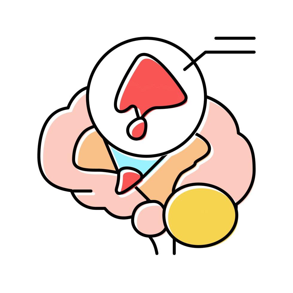 Hypothalamus-Endokrinologie-Farbsymbol-Vektorillustration vektor